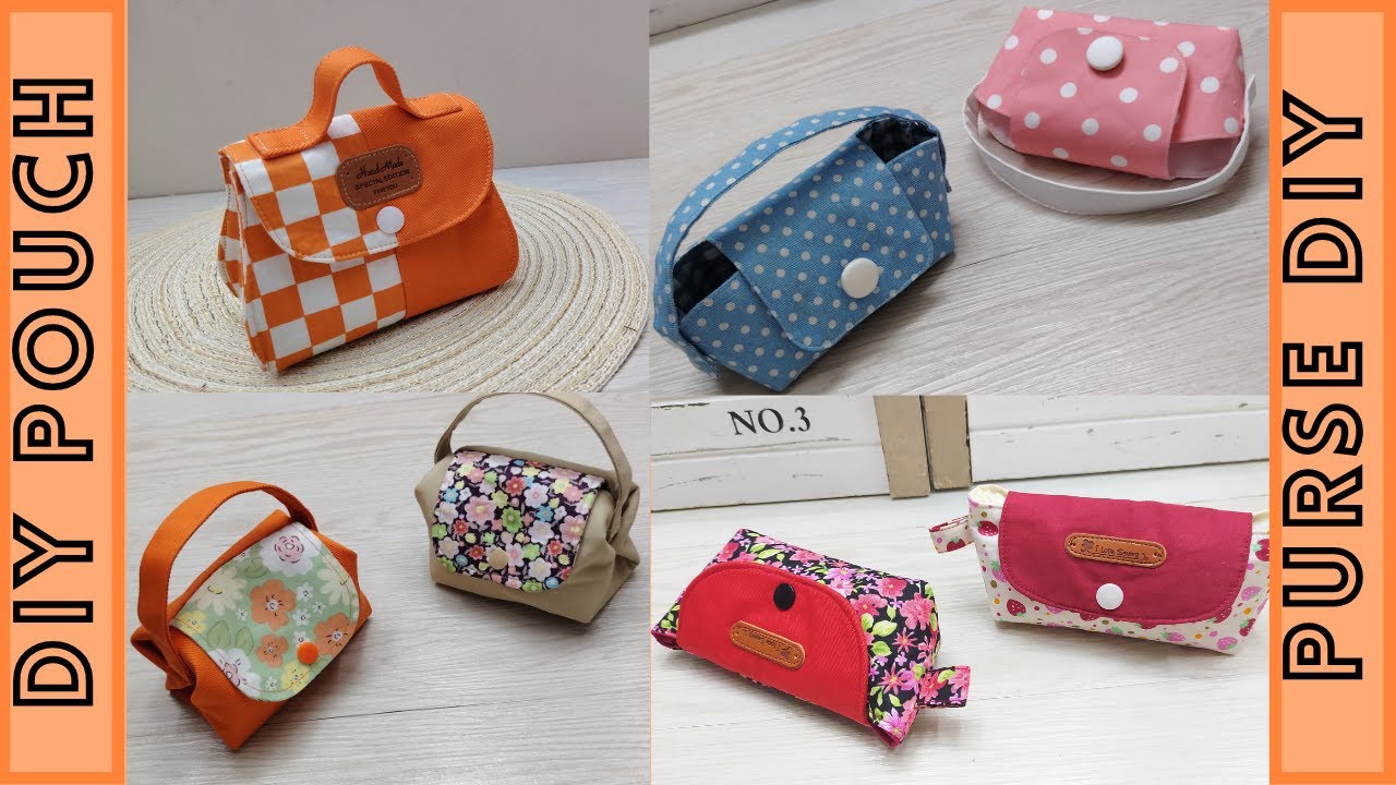 DIY Purse and Pouch collection | 4 Different Pouch and Purse Designs  | Easy DIY | Beginners