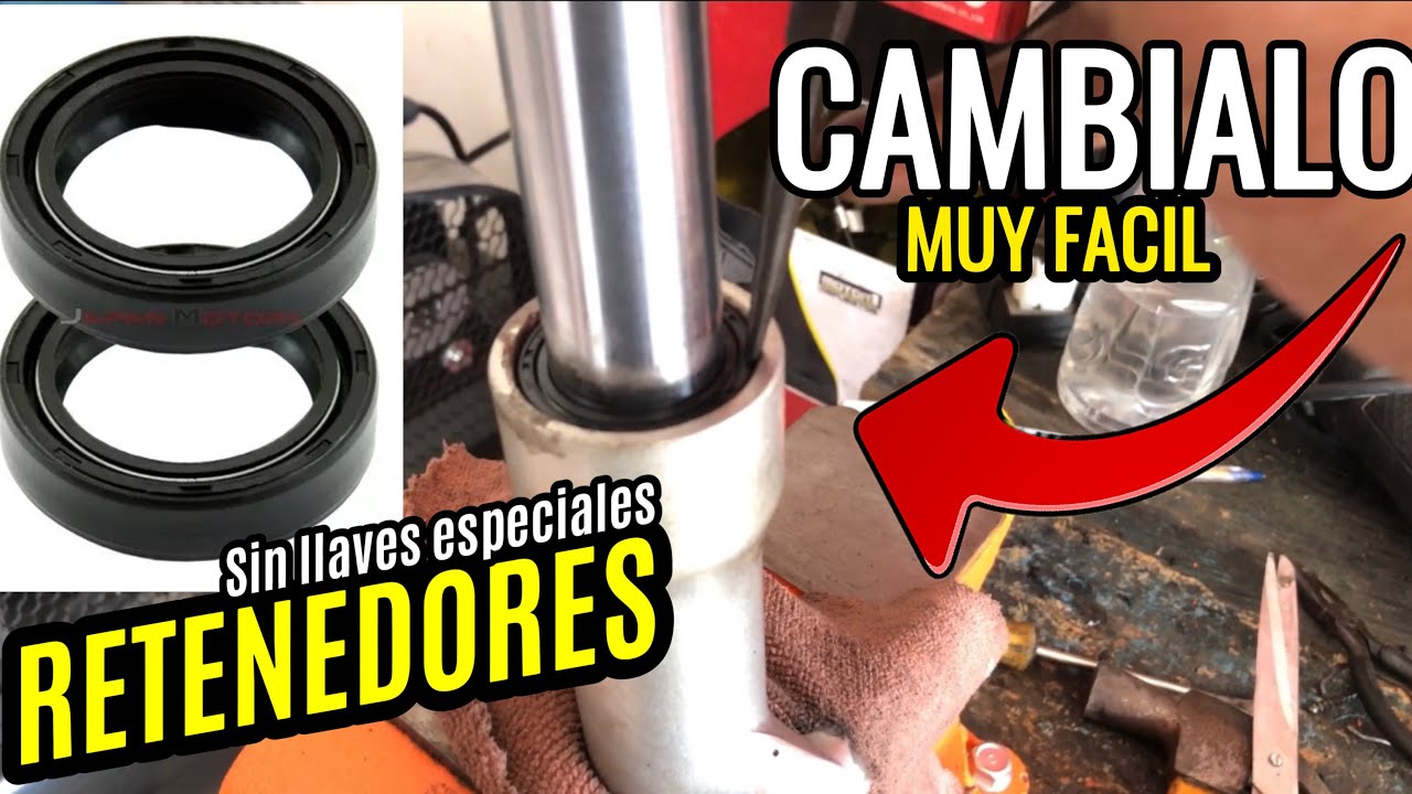 COMO CAMBIAR los retenedores de las barras en 5 minutos ( suzuki ax4 )