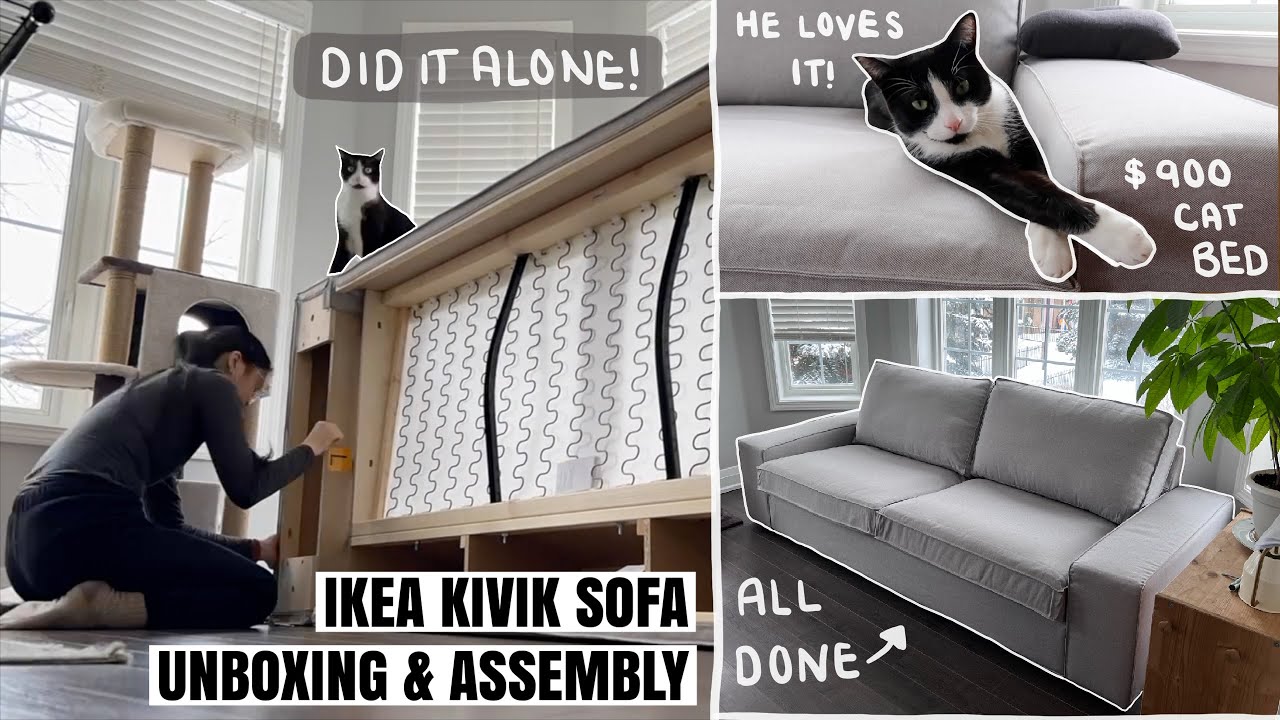 Я собрал диван KIVIK весом 83 кг самостоятельно | Распаковка и сборка Ikea Orrsta Light Grey, 202...