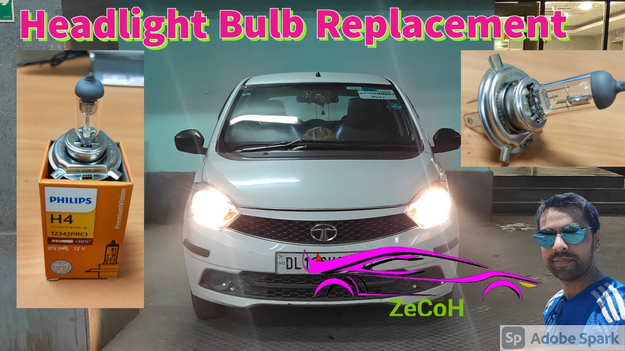 Change Car 🚗 Headlight Bulb by ZeCoH for Tata Tiago