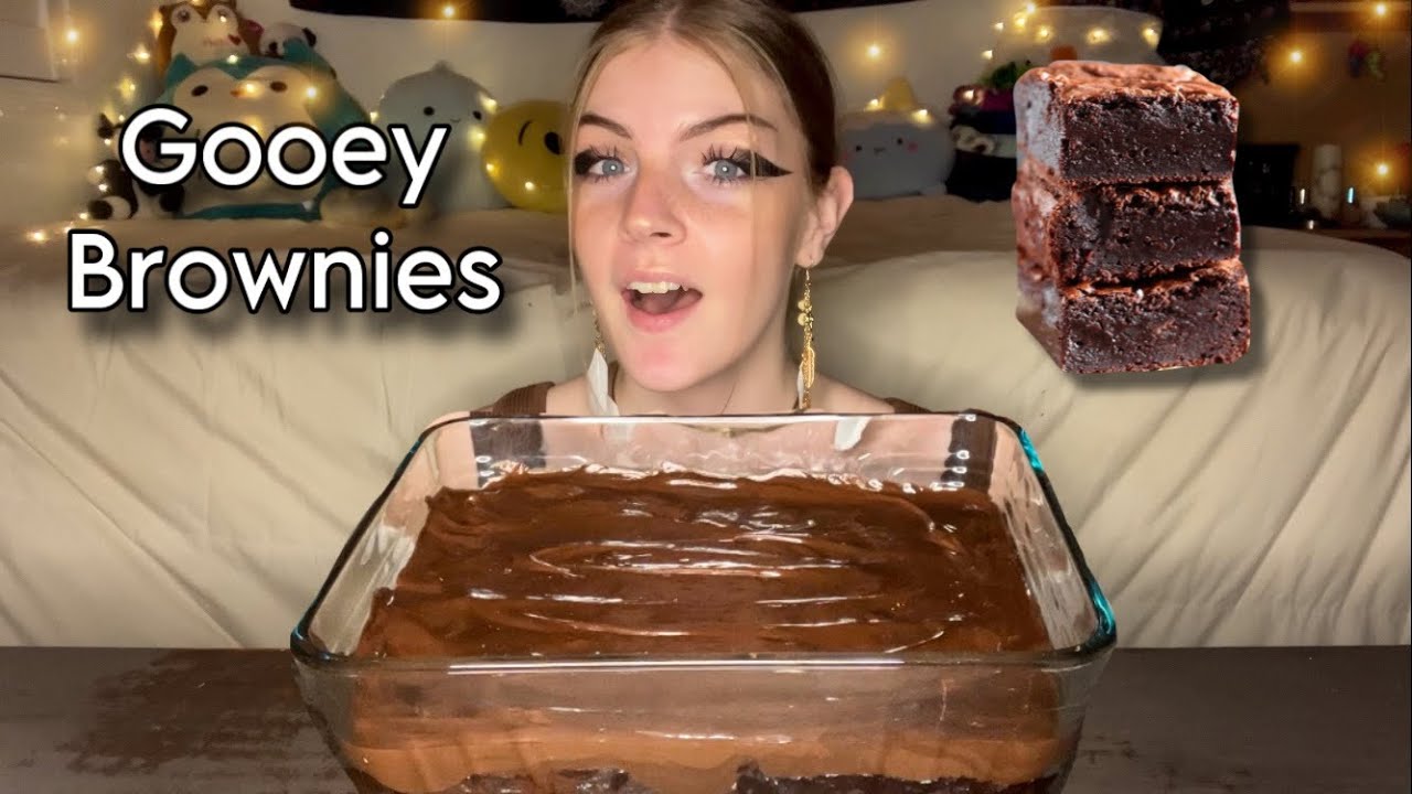 GOOEY CHOCOLATE BROWNIE MUKBANG! (Vegan) (No Talking)