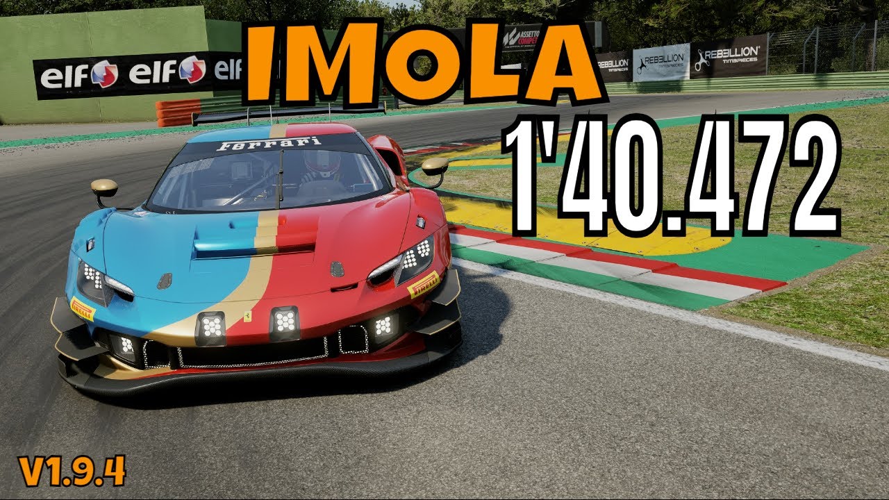 ACC Imola /Ferrari 296 GT3 /1'40.4 (Hotlap + FREE Setup)