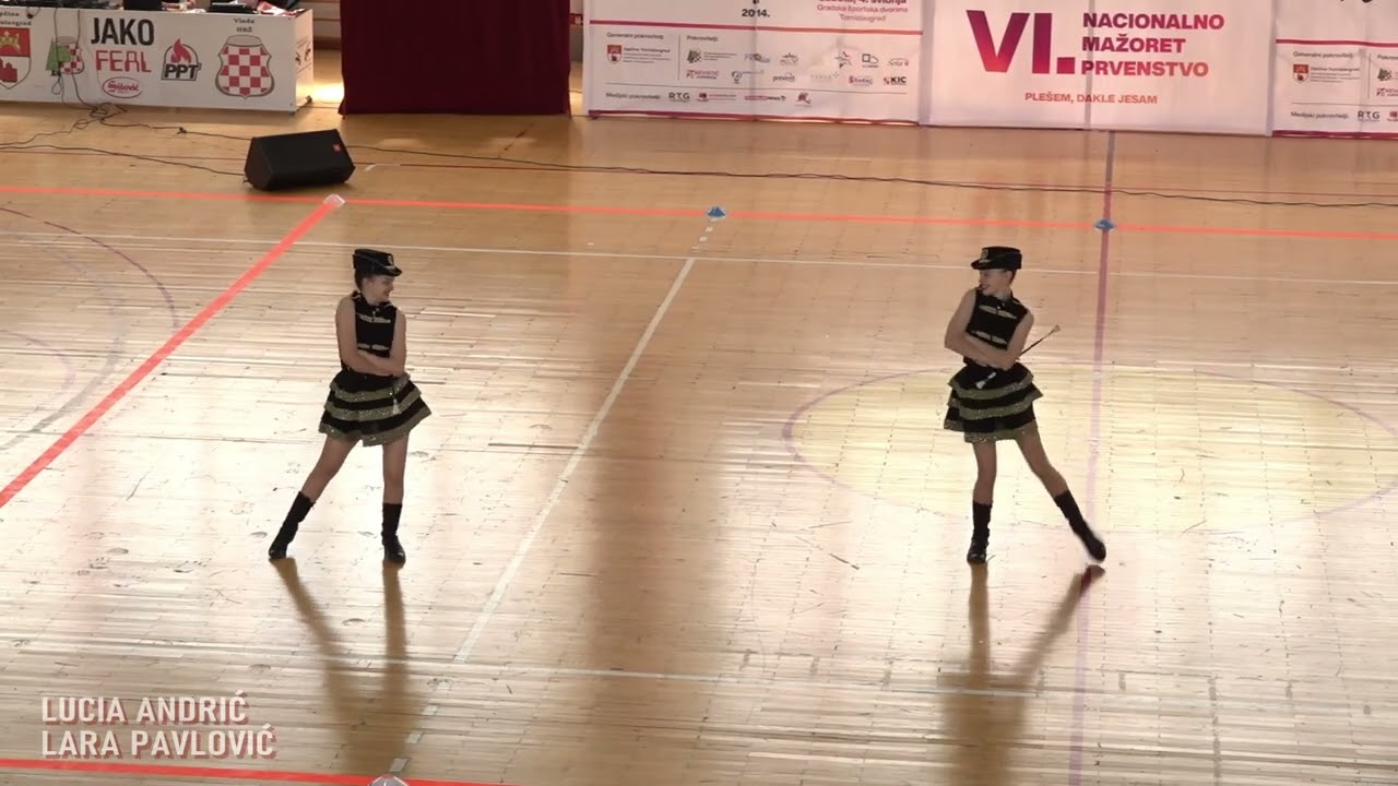 Lucia Andrić i Lara Pavlović duo junior štap-Čapljinske mažoretkinje