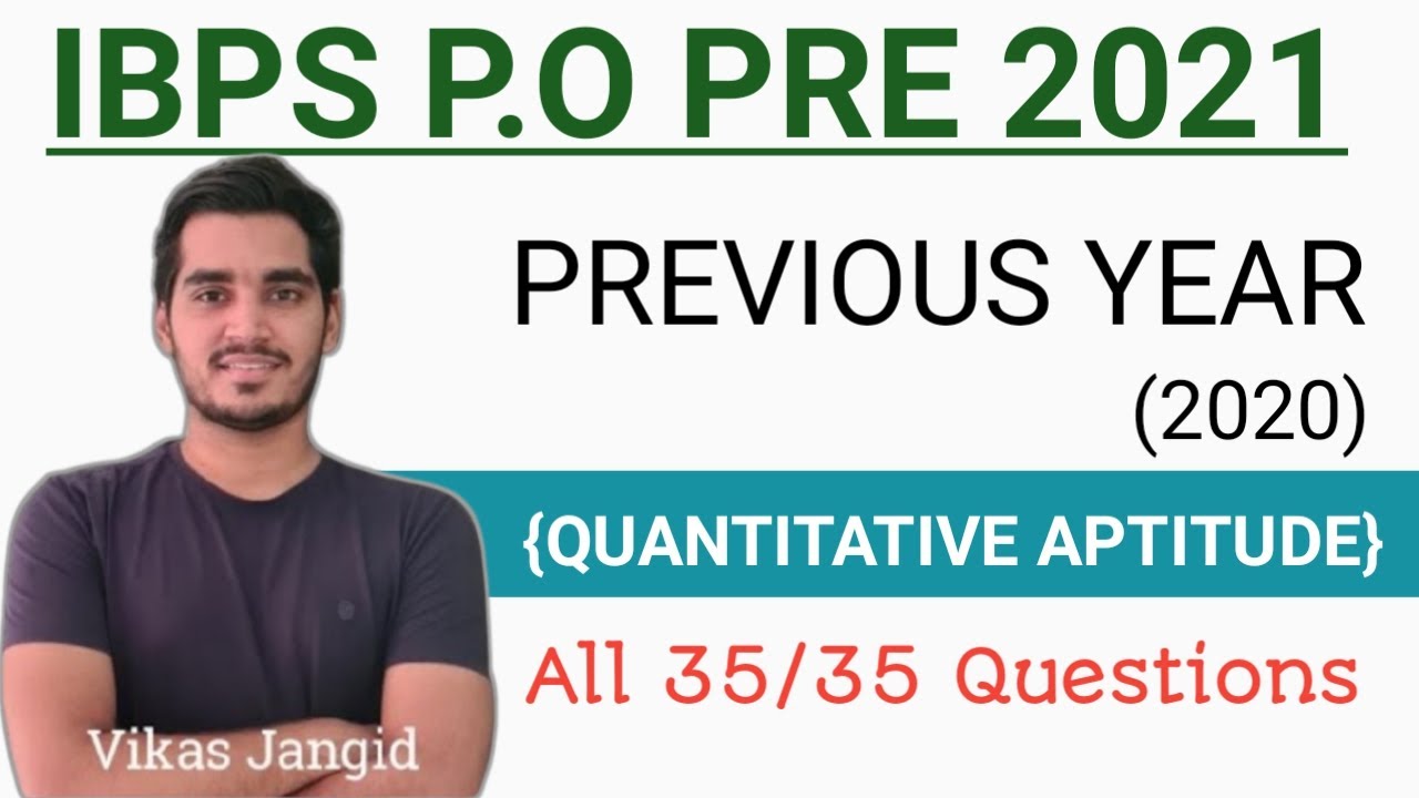 IBPS PO Previous year(2020) Quant paper Complete solution | Vikas jangid
