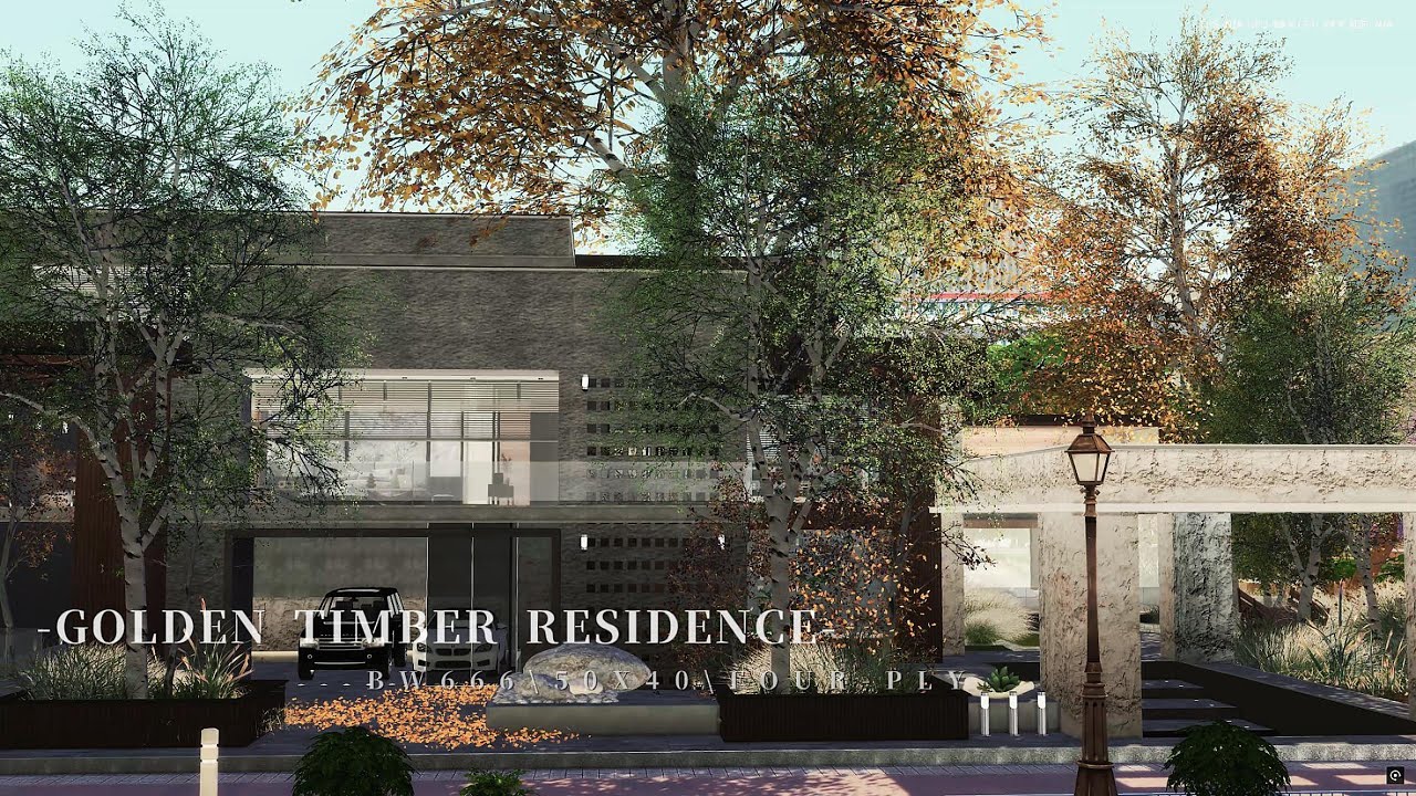 SIMS4: Golden Timber Residence金木宅邸 50x40