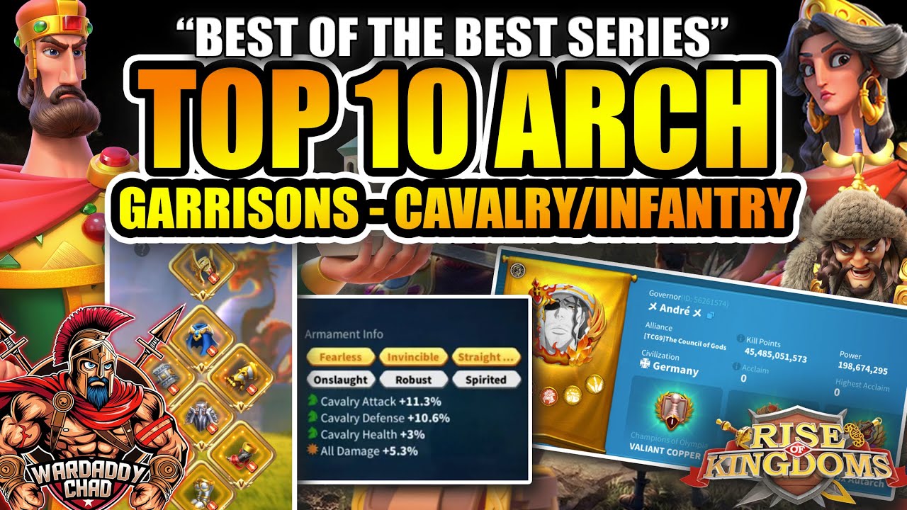 Best Arch Garrison Cavalry & Infantry: Best Of The Best Series - Rise of Kingdoms
