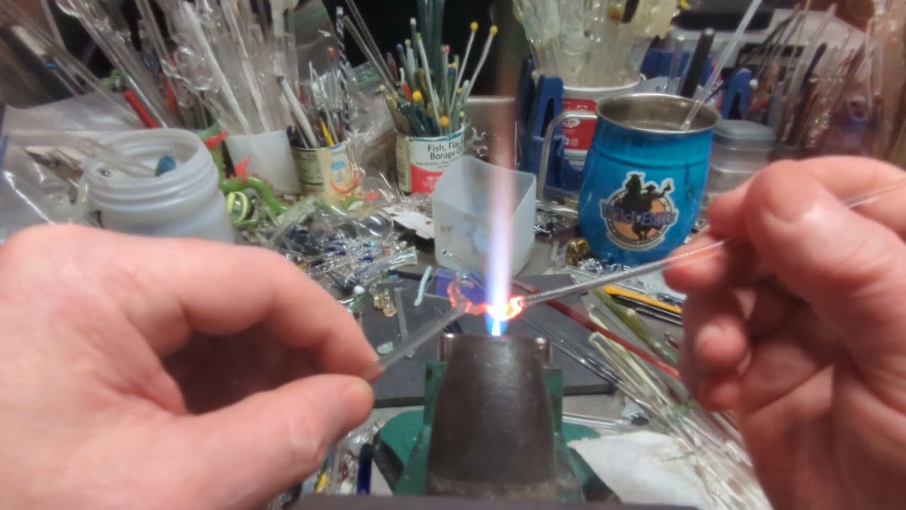 making a horse and a dragon working with boro glass