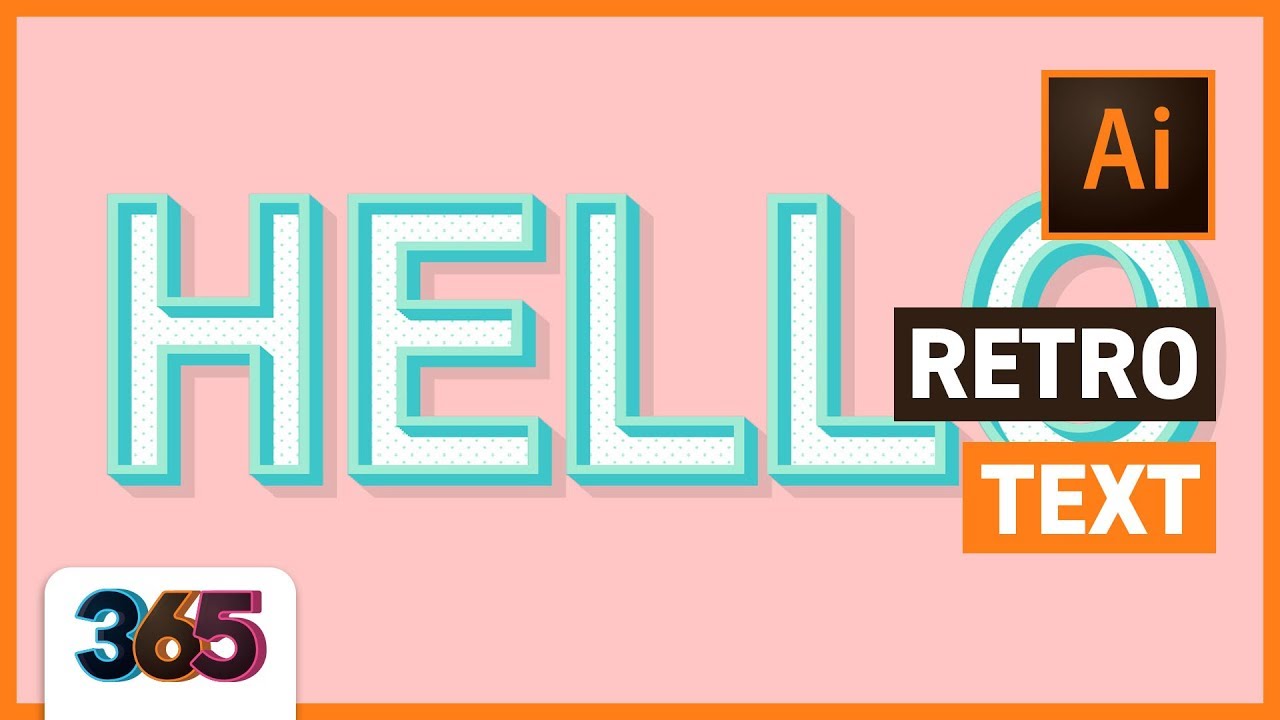 Retro Text | Illustrator  CC Tutorial #186/365