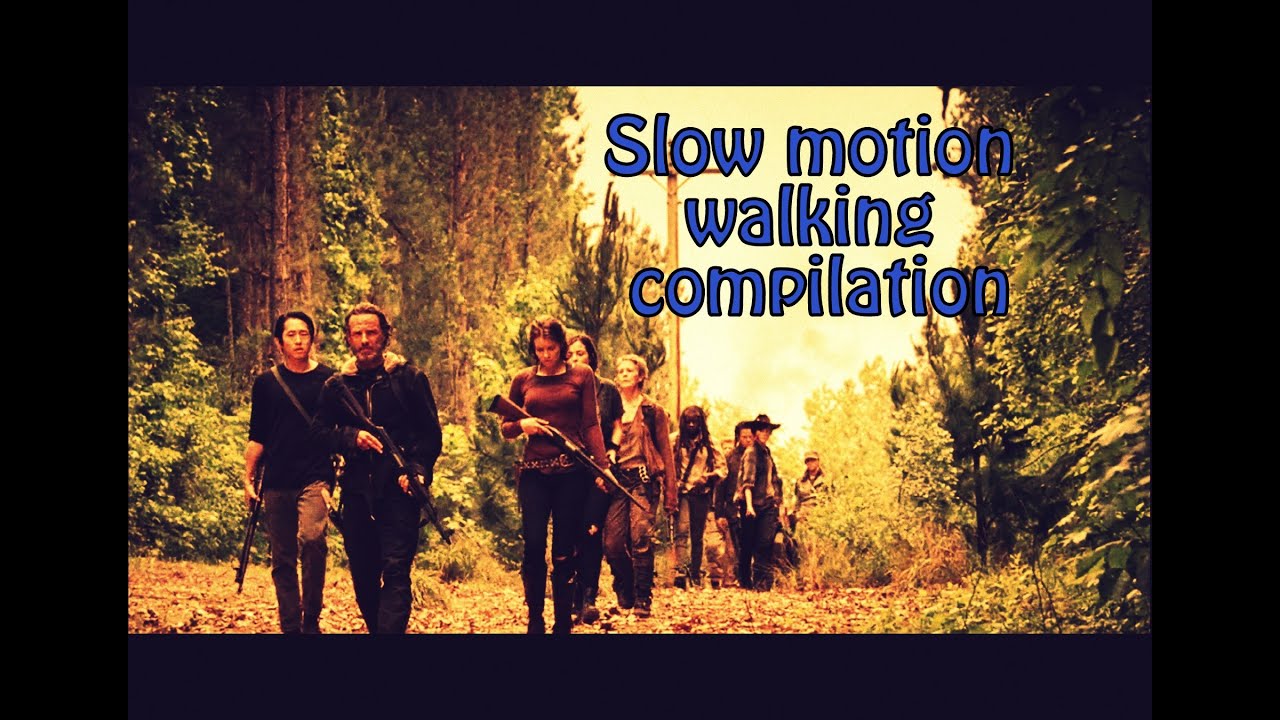Slow motion walking compilation