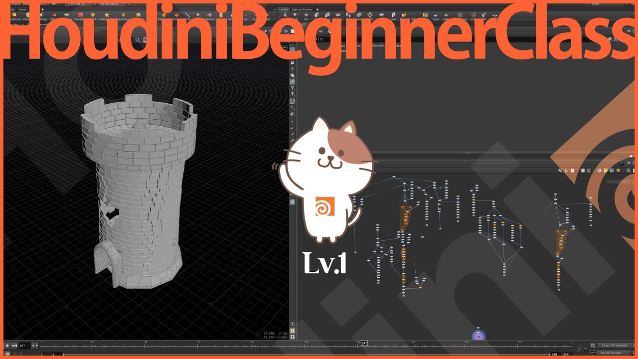Houdini Beginner Class Tasty Procedural03_CastleTower