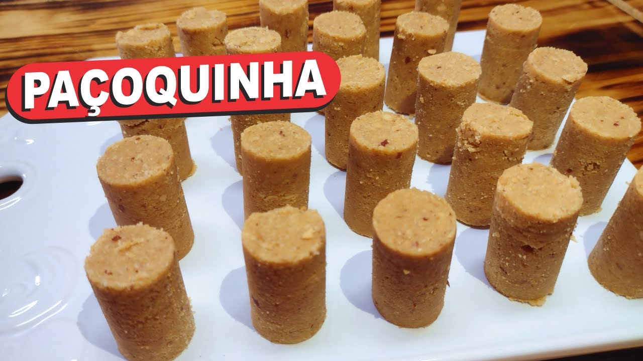COMO FAZER PAÇOCA CASEIRA DE ROLHA SEM USAR FORMINHAS COM APENAS 3 INGREDIENTES