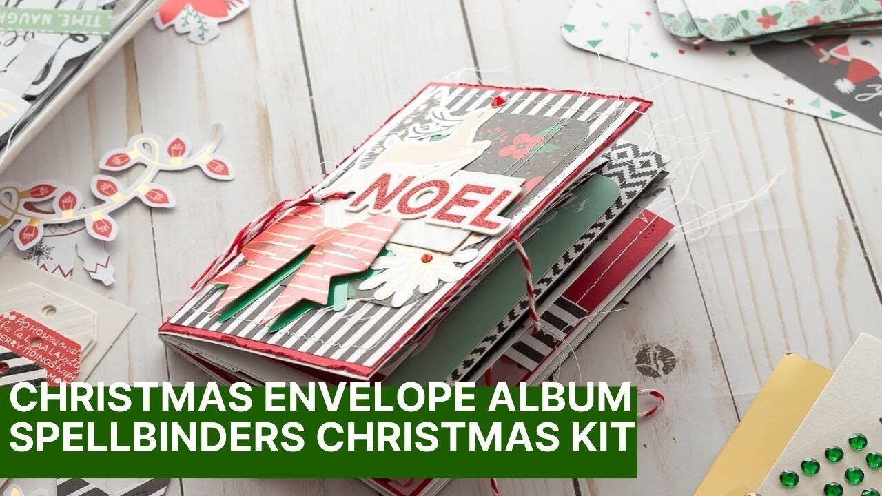 Christmas Envelope Album with Spellbinders Merry Everything Christmas Kit