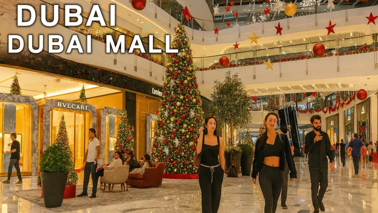 Dubai Mall Walking Tour 4K | Downtown Dubai, Aquarium & Fountain