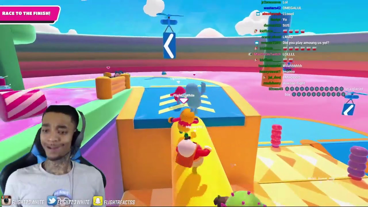 FlightReacts plays NEW Fall Guys Season 2 for the 12th time & this happened!