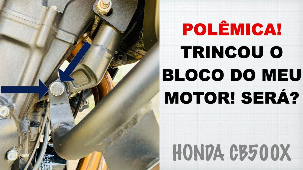 Honda CB500x - Parafuso do protetor de motor/carenagem trinca o bloco do motor? Minha experiência