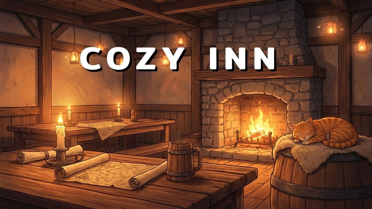 Fantasy Tavern Lofi Vol. 2 🍻 Cozy Medieval Inn Ambience & Bardcore Music for Relaxing [1 Hour]