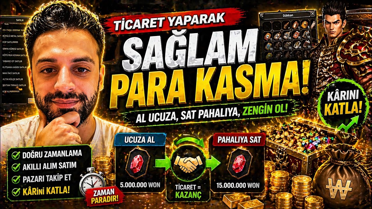TİCARET YAPARAK SAĞLAM PARA KASMA! 💰 | Metin2 TR Fırtına | Epsiz Yardımsız