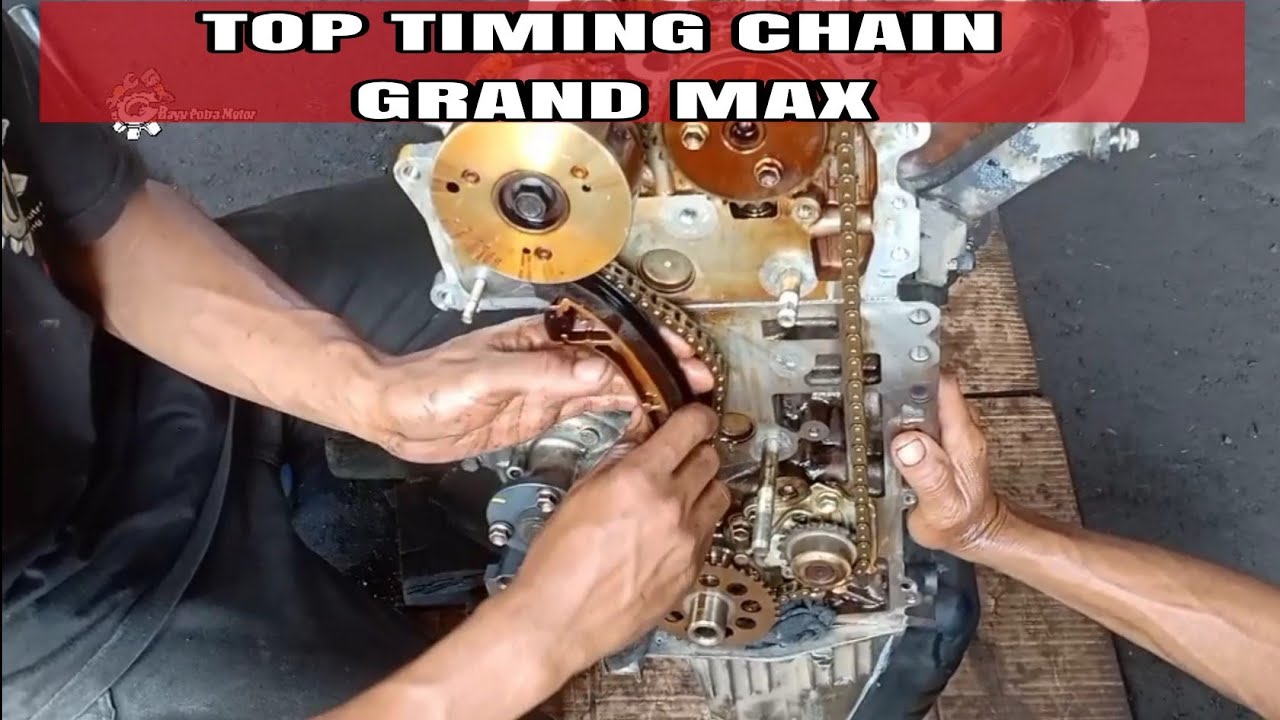Proses perakitan mesin Daihatsu grand max tahap pasang timing chain