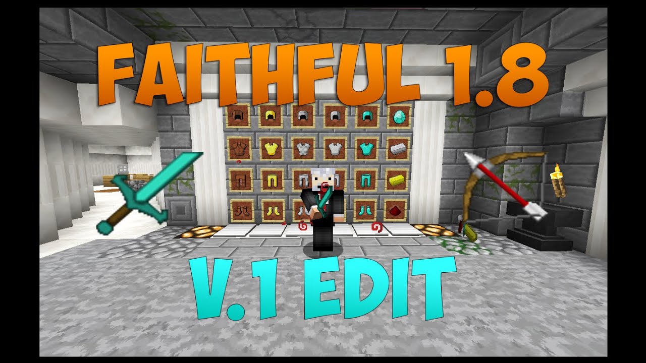 Minecraft 1.10.2+ PVP Texture Pack | V1 Faithful Edit 64x64 (UPDATED)