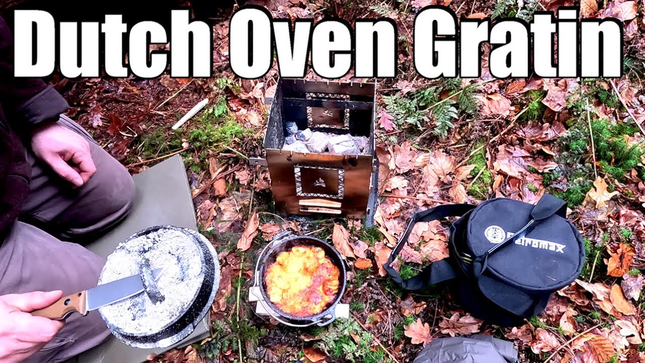 Kartoffel Gratin im Dutch Oven auf Bushbox XXL