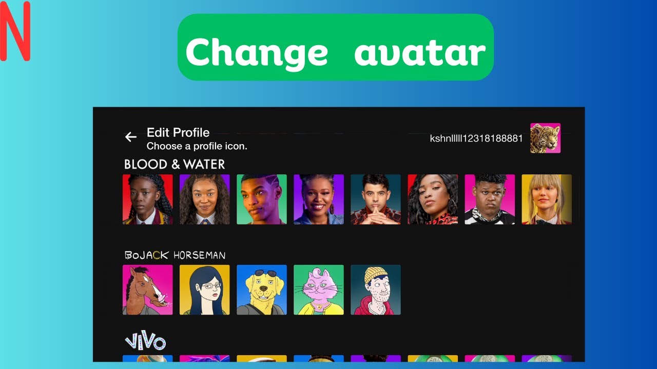 How to change Avatar on Netflix