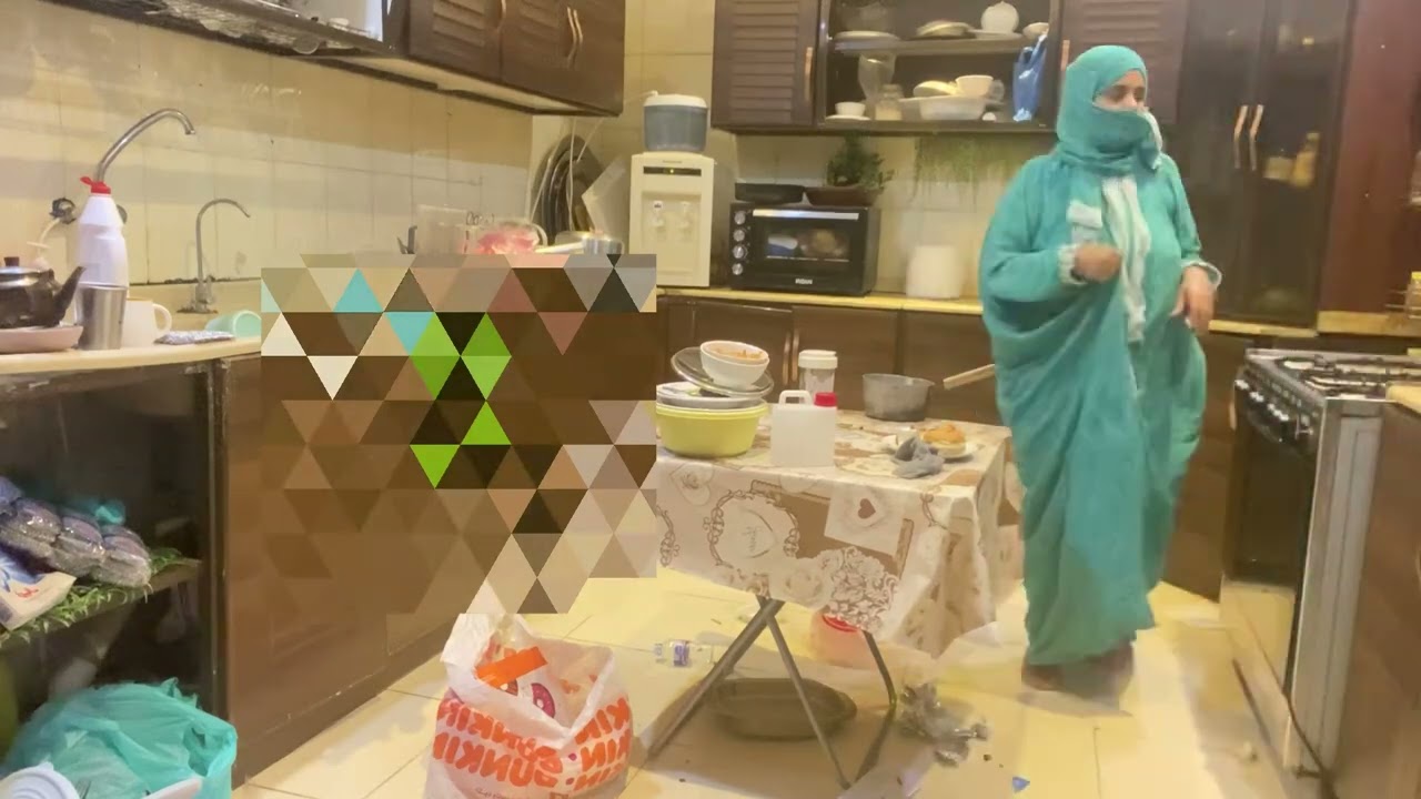 فديو تنظيف المطبخ وأعرفكم عن نفسى وقصه قصيره جميله