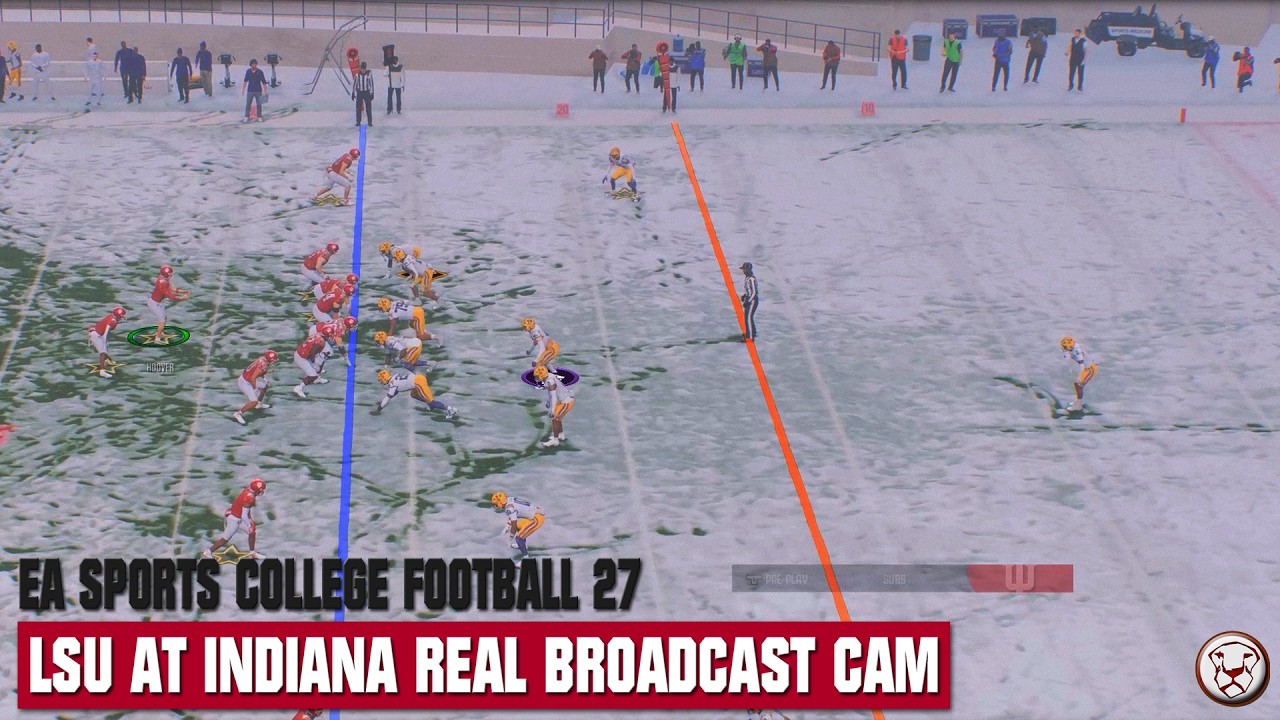 COLLEGE FOOTBALL 27 on PC Ultrawide: Indiana Vs LSU Dynamic Snow Gameplay | New Broadcast Camera