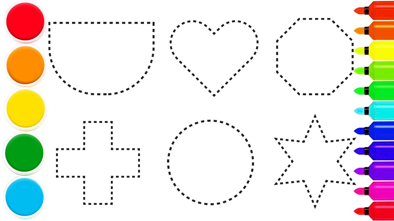 How to draw simple 2d geometric shapes | step by step