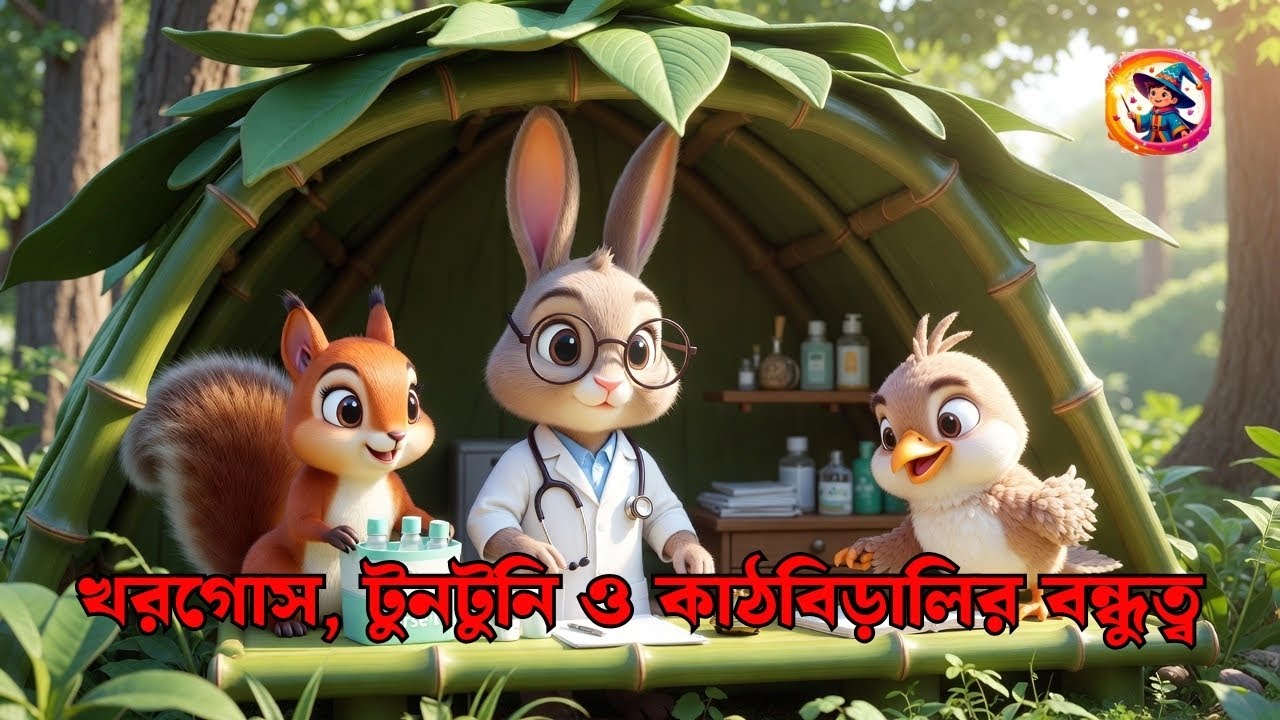 খরগোস টুনটুনি ও কাঠবিড়ালির বন্ধুত্ব | Bangla Cartoon Video