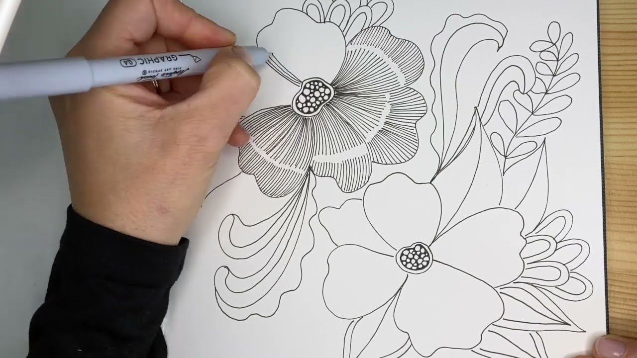Art with Ms B   Zentangle  Design Step by Step