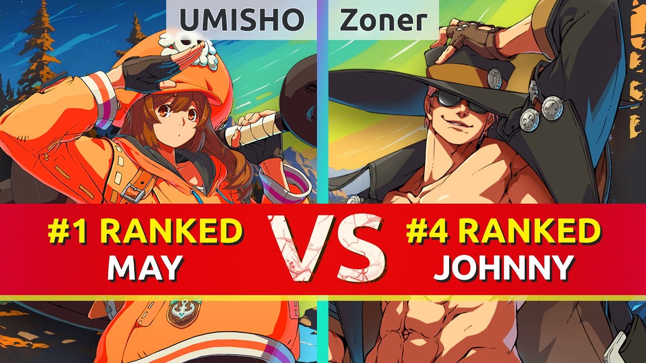 GGST ▰ UMISHO (#1 Ranked May) vs Zoner | Kshuewhatdamoo (#4 Ranked Johnny). High Level Gameplay