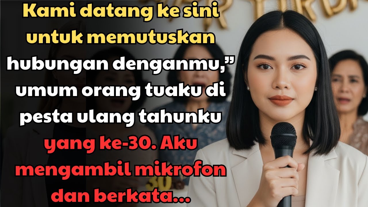 “Kami memutuskan hubungan denganmu,” kata orang tuaku di ulang tahunku — lalu aku ambil mikrofon