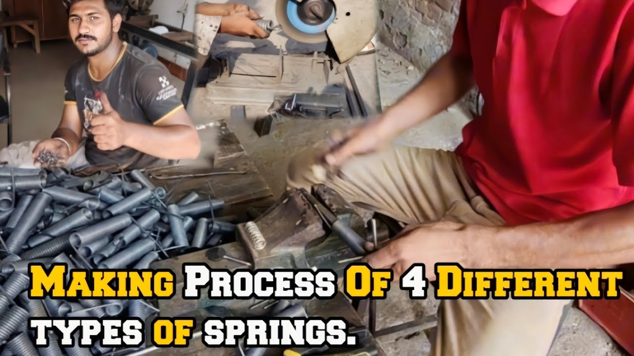 Mastering 4 different types Steel Wire Spring Making on a Lathe Machine | DIY Spring Craftsmanship