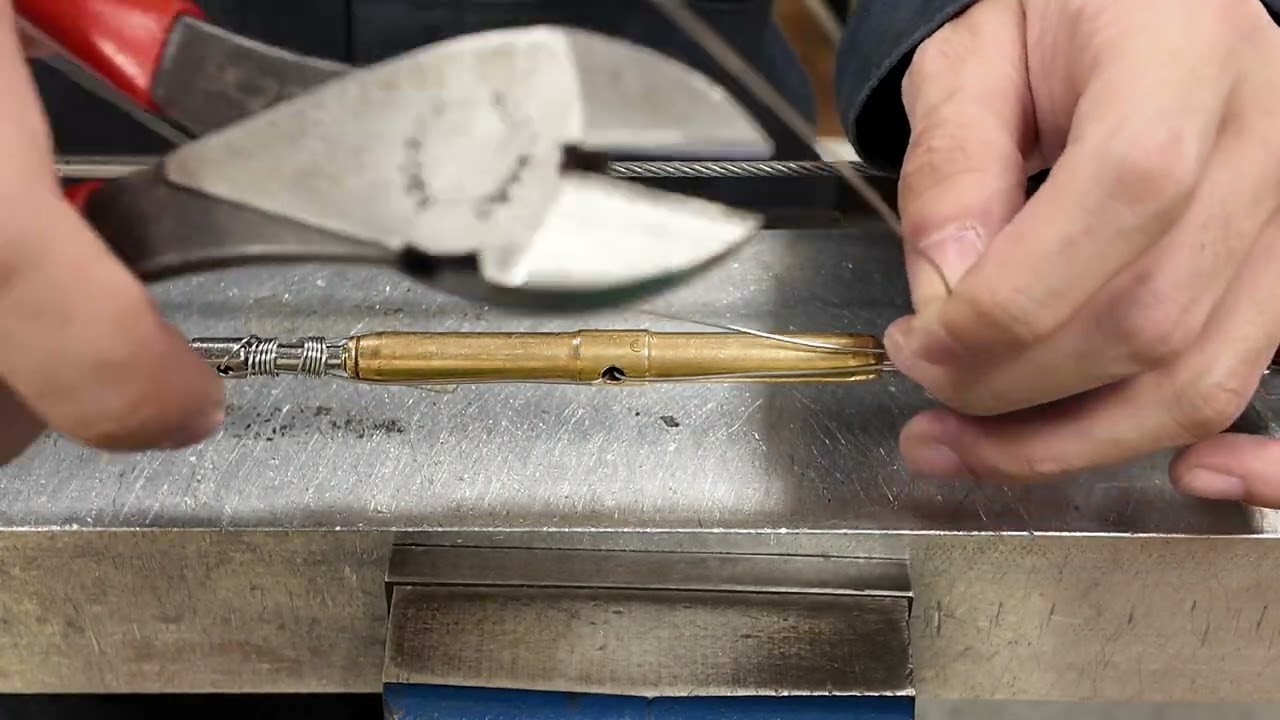 Aircraft cables double wrap turnbuckle safety method.