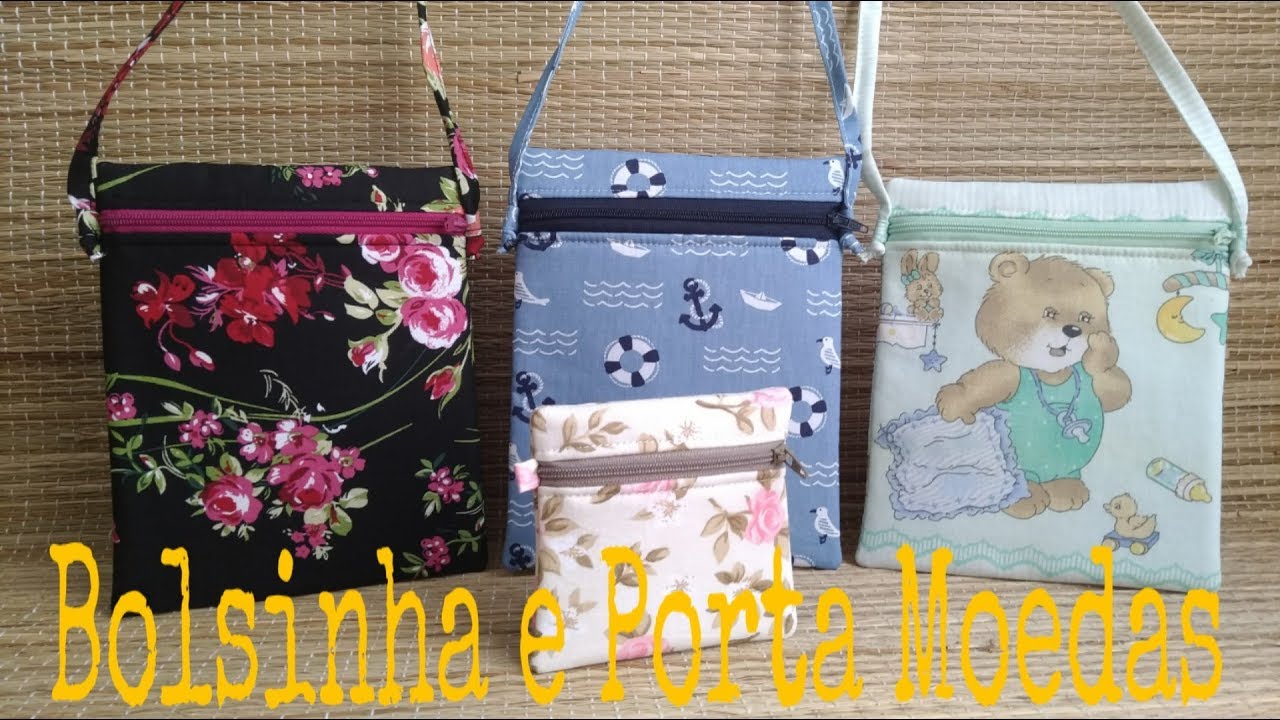 Bolsinha infantil | Porta moedas sem viés (todo embutido) | Ana Alves