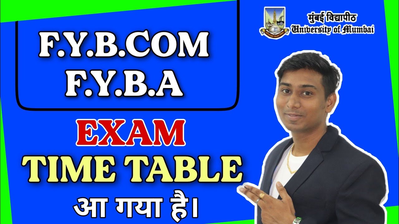 F.Y.B.COM and F.Y.B.A Exam Time Table | Mumbai University Time Table | IDOL F.Y.B.com & F.Y.BA Exam