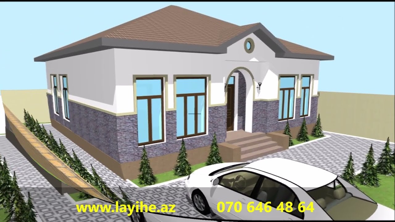 1 mərtəbəli sadə ev. @layihe #ev #tikinti #layihe #dizayn #home #big  www.layihe.az - 070 646 48 64