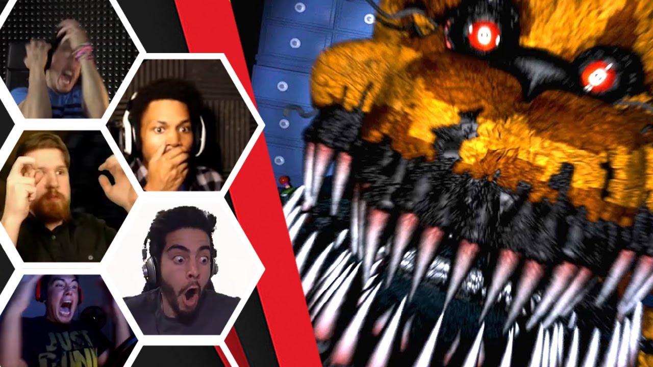 Lets Player's Reaction To The Nightbear Fredbear Jumpscare - Five Nights At Freddy's 4