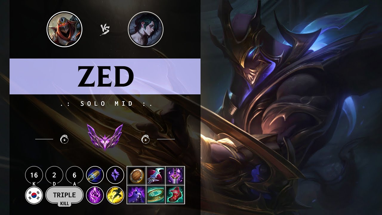 Zed Mid vs Hwei - KR Master Patch 14.10