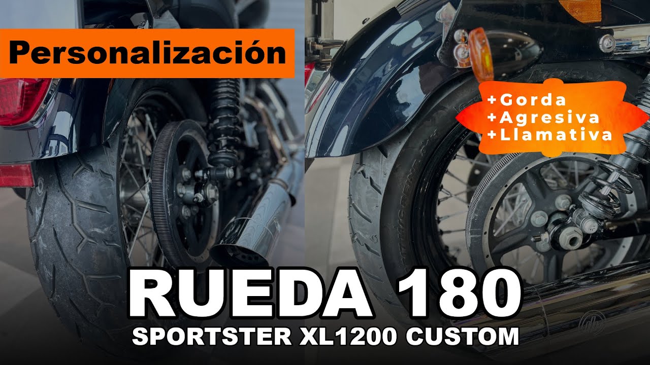 Sportster XL 1200 Custom con RUEDA TRASERA 180 | Más gorda, más agresiva | Harley Davidson Custom