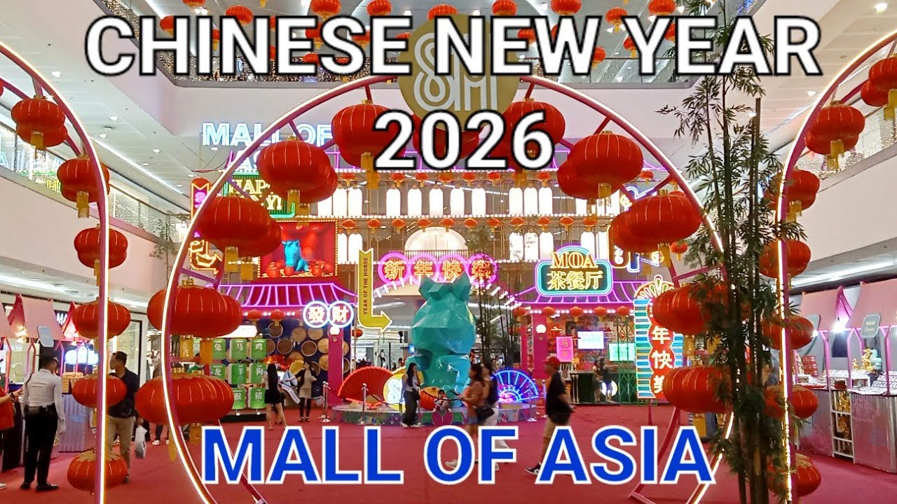 Оформление торгового центра Mall of Asia к Китайскому Новому году | Китайский Новый год 2026 |