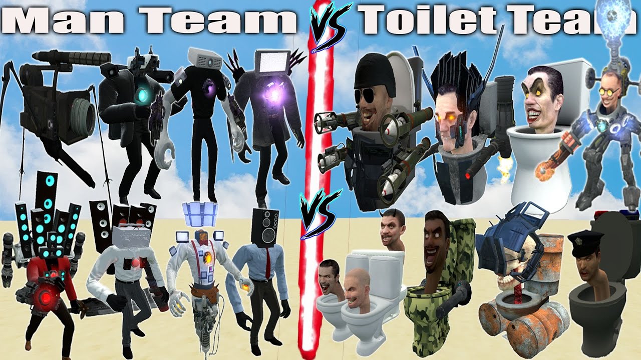 Skibidi in Garry's Mod - SKIBIDI TOILET VS CAMERAMAN, TV MAN, Speakerman, ALL BOSSES BATTLES