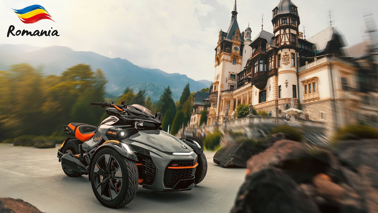 Cu Can-Am Spyder la Castelul Peles