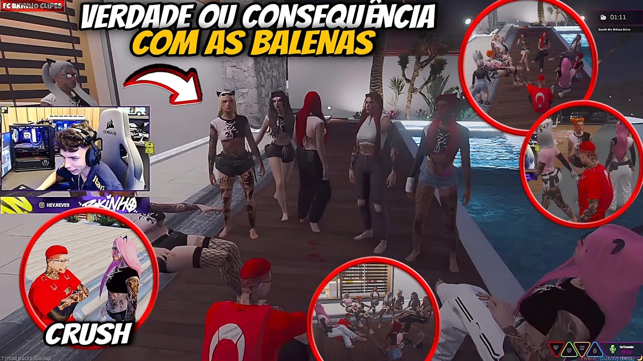 2/2 VERDADE OU CONSEQUÊNCIA COM AS BALENAS | MUITA RESENHA COM AS NOVINH4 | FC BKINHO CLIPES