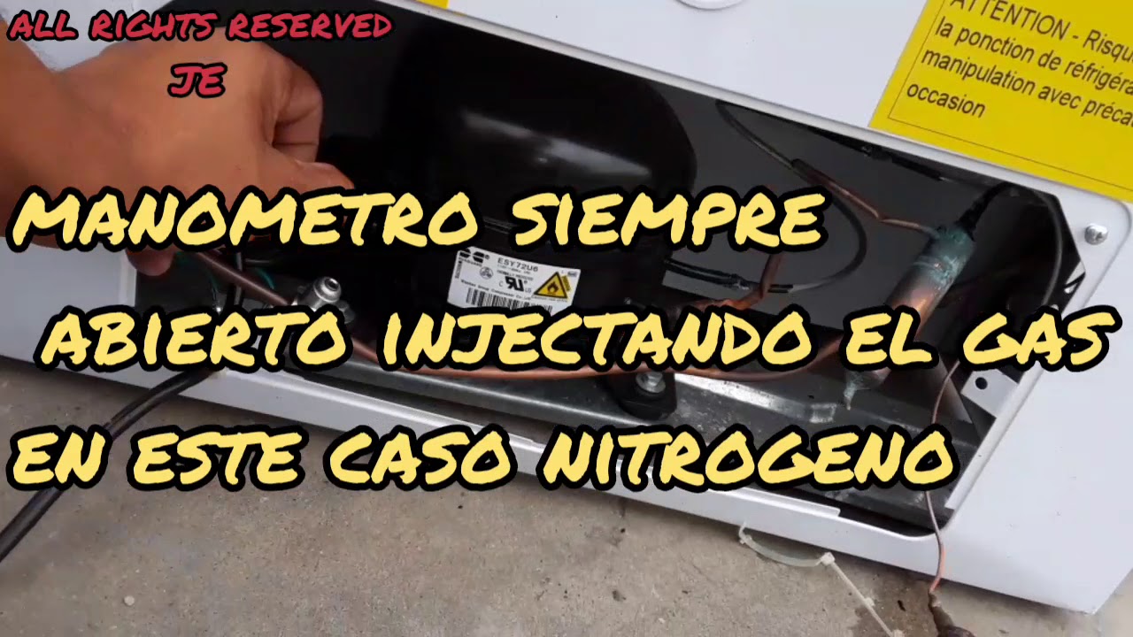 congelador video #2 como hacer barrido o limpieza a tubo capilar tapado obstruido y carga de gas