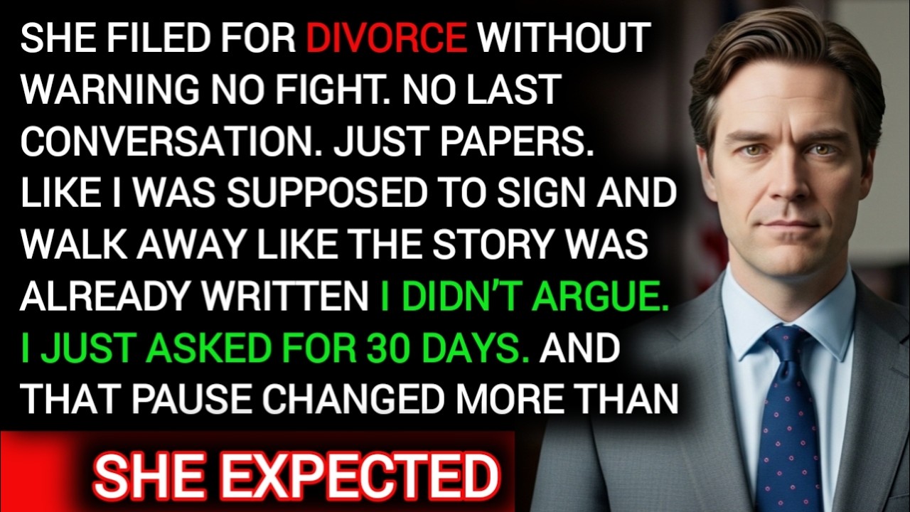 She Filed for Divorce Without Warning — I Asked for 30 Days