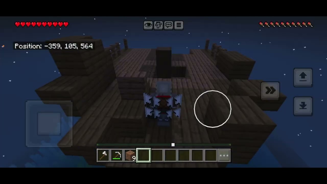 Floating boat in bug rock 