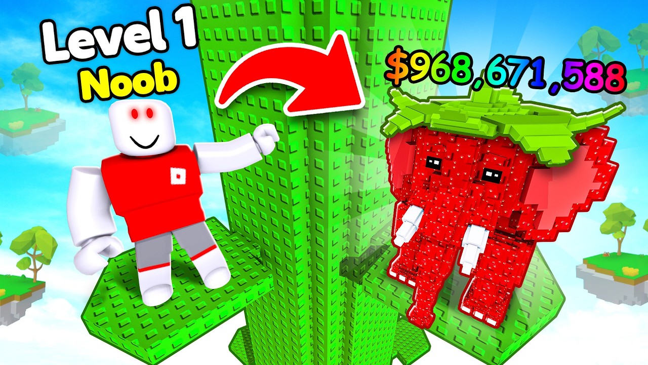 Going NOOB To PRO in Roblox Grow Your Beanstalk for BRAINROTS!
