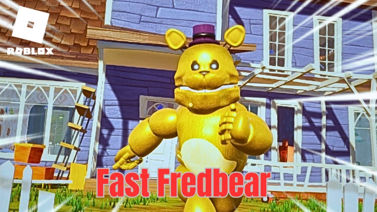 Fast Fredbear In Hello Neighbor Is Scary (Funny Moments)