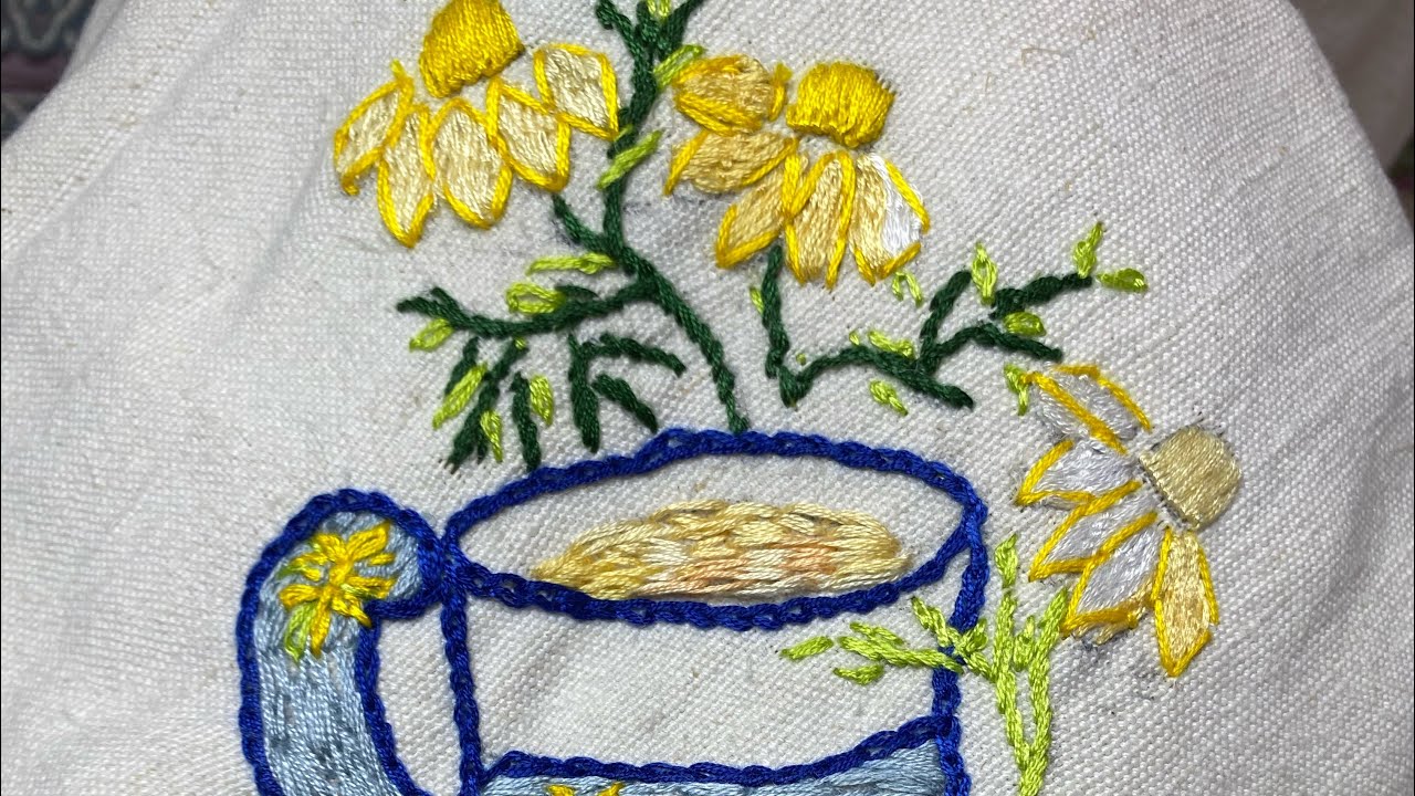 Ricamo senza telaio.Frameless embroidery   Bordando sin Marco.